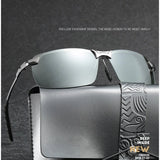 Men's Photochromic Polarized Sunglasses – UV400 Adaptive Lenses for Driving & Sports
