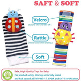 Soft Plush Baby Rattle Toy Set – Wrist & Foot Rattles for Newborns (0–24 Months)