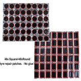Universal Bicycle Tire Repair Patch Kit – 48-Piece Butyl Rubber Patches