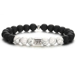 Pulsera con dijes geométricos de moda para mujer: diseño elegante de resina y aleación de zinc
