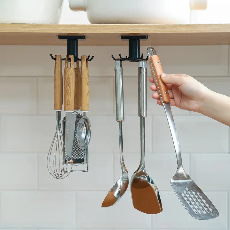 🔹 Organizador de ganchos multiusos para cocina y baño: solución de almacenamiento que ahorra espacio 🔹