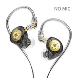 Auriculares internos dinámicos con micrófono y circuito magnético dual KZ EDX Pro: sonido de alta fidelidad para música y deportes