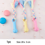 TPR Knot Dog Chew Toys - Bite-Resistant Dental Toys for Small Dogs (3-Pack)