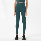 Women's High-Waist Nylon Yoga Leggings with Hidden Pocket