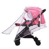 Funda impermeable de EVA para cochecito de bebé, con cremallera, protección transparente contra el viento y el polvo para cochecitos