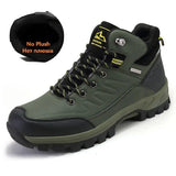 Men's Winter Snow Boots – Warm Plush Lined Leather Boots with Lace-Up Closure