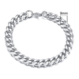 Stainless Steel Punk Chain Bracelet – Unisex Chunky Link Jewelry