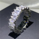 Elegant 925 Sterling Silver Diamond Wedding Ring for Women