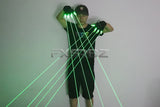 Green Laser Beam Gloves – LED Flash Finger Light Show for DJs, Performers & Nightclub Events