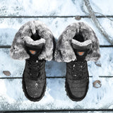 Men’s Winter Snow Boots – Waterproof Lace-Up Ankle Boots with Plush Lining for Cold Weather