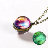 Trendy Round Pendant Glass Necklace – Unisex Fashion Statement