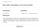 Classic Oak Wood Pepper & Spice Grinder Set – Adjustable Ceramic Grinding Mills