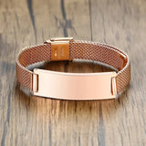 Custom Engraved Stainless Steel Bracelet for Men - Personalized Name Gift