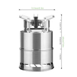 Ultralight Stainless Steel Wood Burning Camping Stove for Outdoor Adventures