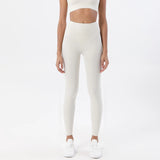 Women's High-Waist Nylon Yoga Leggings with Hidden Pocket