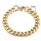Stainless Steel Punk Chain Bracelet – Unisex Chunky Link Jewelry