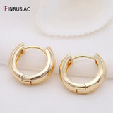 Trendy Gold Plated Hoop Earrings for Women – Classic Round Circle Design