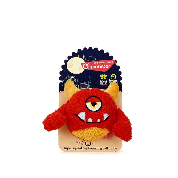 Plush Spiky Ball Toy for Dogs – Soft Fleece Squeaky Ball for Small to Large Breeds