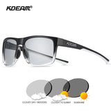 KDEAM Polarized Photochromic Sunglasses – Square Outdoor UV400 Eyewear for Men & Women