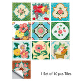 Mandala Style Crystal Hard Tile Wall Stickers - Peel & Stick Home Decor