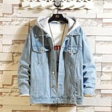 Men’s Hooded Denim Jacket – Lightweight Casual Outerwear for Spring & Autumn