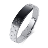 Custom Engraved Medical Alert Bracelet - Personalized Stainless Steel ID Jewelry for Men & Women