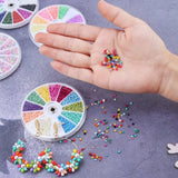 2000-Piece Glass Seed Beads Kit - 12-Color DIY Jewelry Making Set for Bracelets & Necklaces
