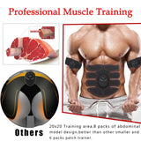 Wireless EMS Muscle Stimulator - Ab & Buttock Toner with 6 Training Modes