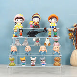 Soporte de exhibición de acrílico de 1 a 5 niveles, estante de exhibición transparente para cupcakes, perfumes, decoración de muñecas y organizador de figuras Funko POP de Amiibo