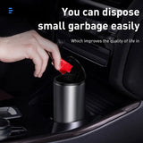 Baseus Car Trash Bin – Sleek & Compact Alloy Garbage Can for Cars & Desktops