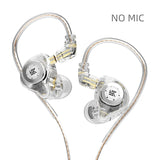 Auriculares internos dinámicos con micrófono y circuito magnético dual KZ EDX Pro: sonido de alta fidelidad para música y deportes