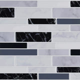 10pcs Flat Marble Mosaic Tile Stickers - Waterproof Peel & Stick Wall Decals for Kitchen & Bathroom