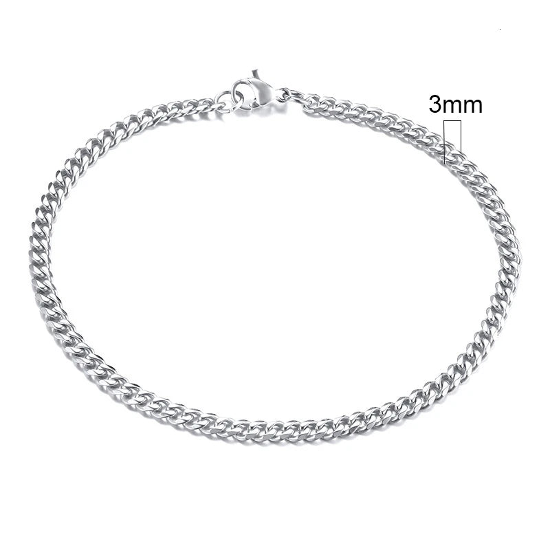 Stainless Steel Punk Chain Bracelet – Unisex Chunky Link Jewelry