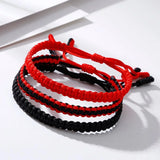 Trendy Ethnic Cotton Rope Chain Bracelet - Adjustable Geometric Design for Men & Women