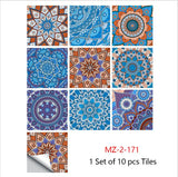 Mandala Style Crystal Hard Tile Wall Stickers - Peel & Stick Home Decor