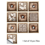 Mandala Style Crystal Hard Tile Wall Stickers - Peel & Stick Home Decor
