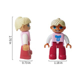 Magnetic People Figures Set – 4PC Magnetic Dolls for Building Blocks & Tiles
