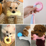 TPR Knot Dog Chew Toys - Bite-Resistant Dental Toys for Small Dogs (3-Pack)