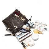 Stylish PU Leather Casual Tote Bag with Tassel Decoration for Women