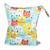 [Sigzagor] Bolsa seca y húmeda con dos cremalleras para pañales de bebé, impermeable, reutilizable, 36 cm x 29 cm