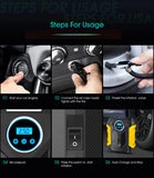 Portable Digital Car Tire Inflator with Auto Shut-Off & LED Light