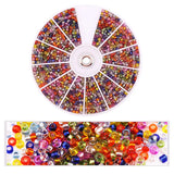 2000-Piece Glass Seed Beads Kit - 12-Color DIY Jewelry Making Set for Bracelets & Necklaces