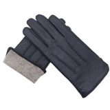 Men’s Genuine Deerskin Gloves – Wool-Lined, Touchscreen, Winter Warmth for Driving & Riding