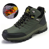 Men's Winter Snow Boots – Warm Plush Lined Leather Boots with Lace-Up Closure