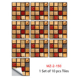 Mandala Style Crystal Hard Tile Wall Stickers - Peel & Stick Home Decor