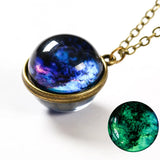 Trendy Round Pendant Glass Necklace – Unisex Fashion Statement