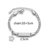 Custom Engraved Couple Name Bracelet – Romantic Stainless Steel Link Design