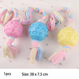 TPR Knot Dog Chew Toys - Bite-Resistant Dental Toys for Small Dogs (3-Pack)