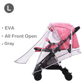 Funda impermeable de EVA para cochecito de bebé, con cremallera, protección transparente contra el viento y el polvo para cochecitos