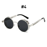 Vintage Steampunk Round Sunglasses – UV Protection & Retro Fashion